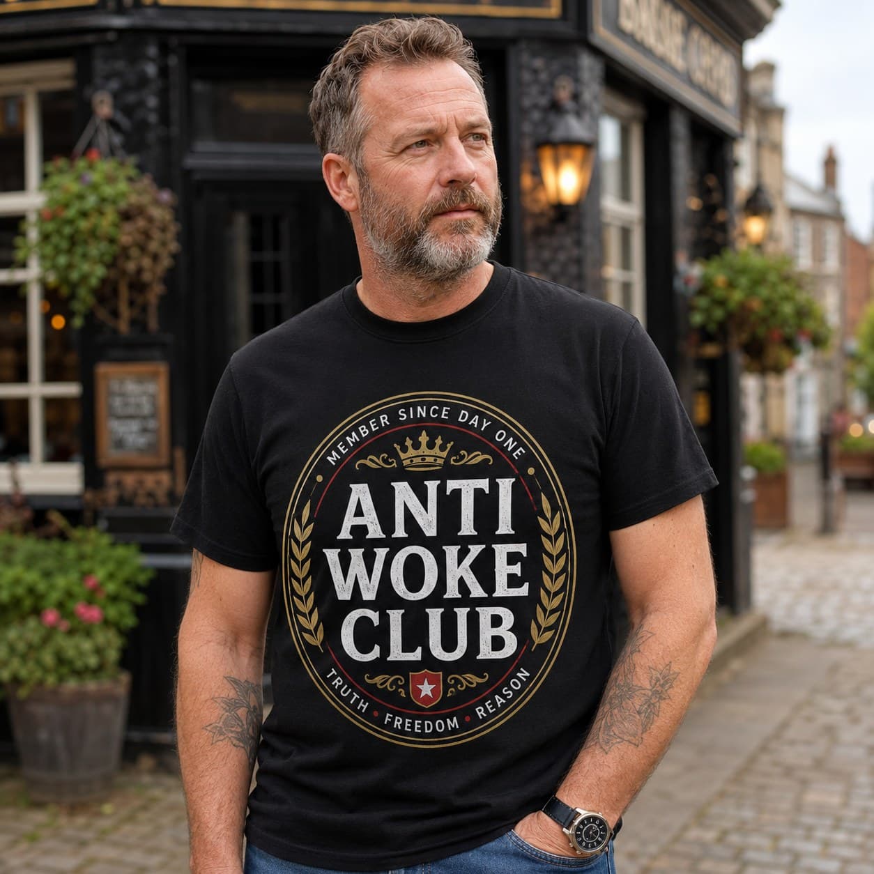 Anti Woke Club worn