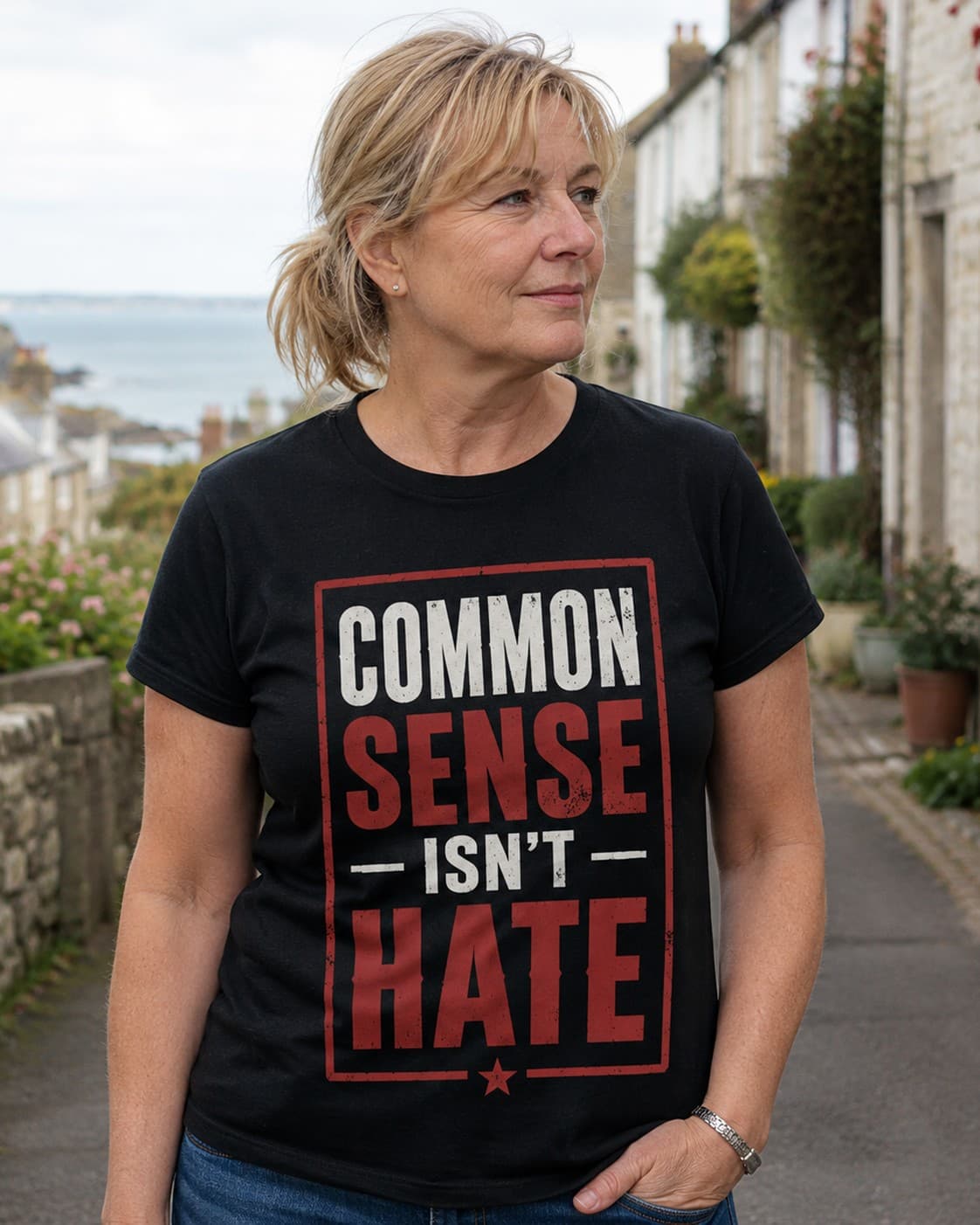 Common Sense Isn't Hate worn