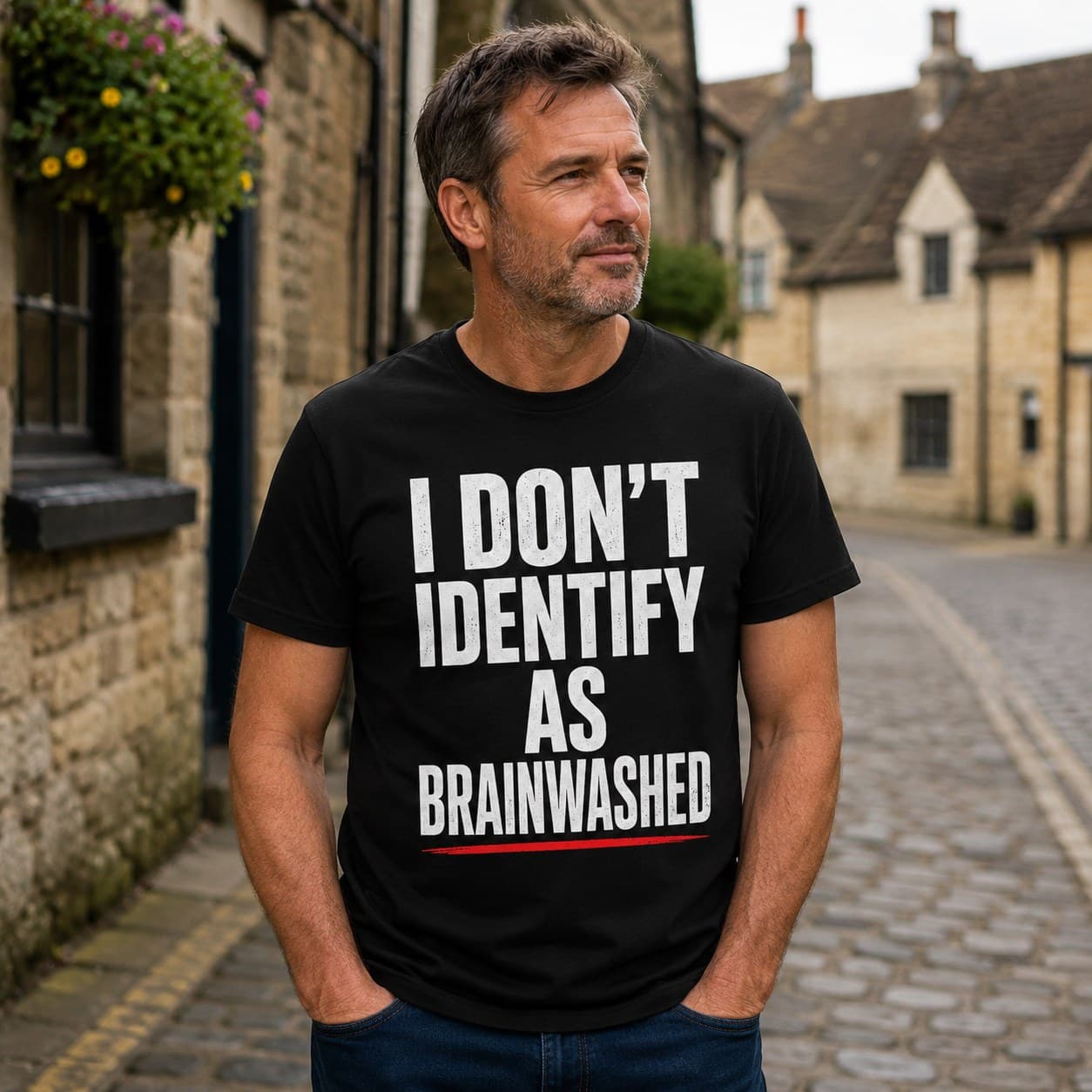 I Don't Identify As Brainwashed worn