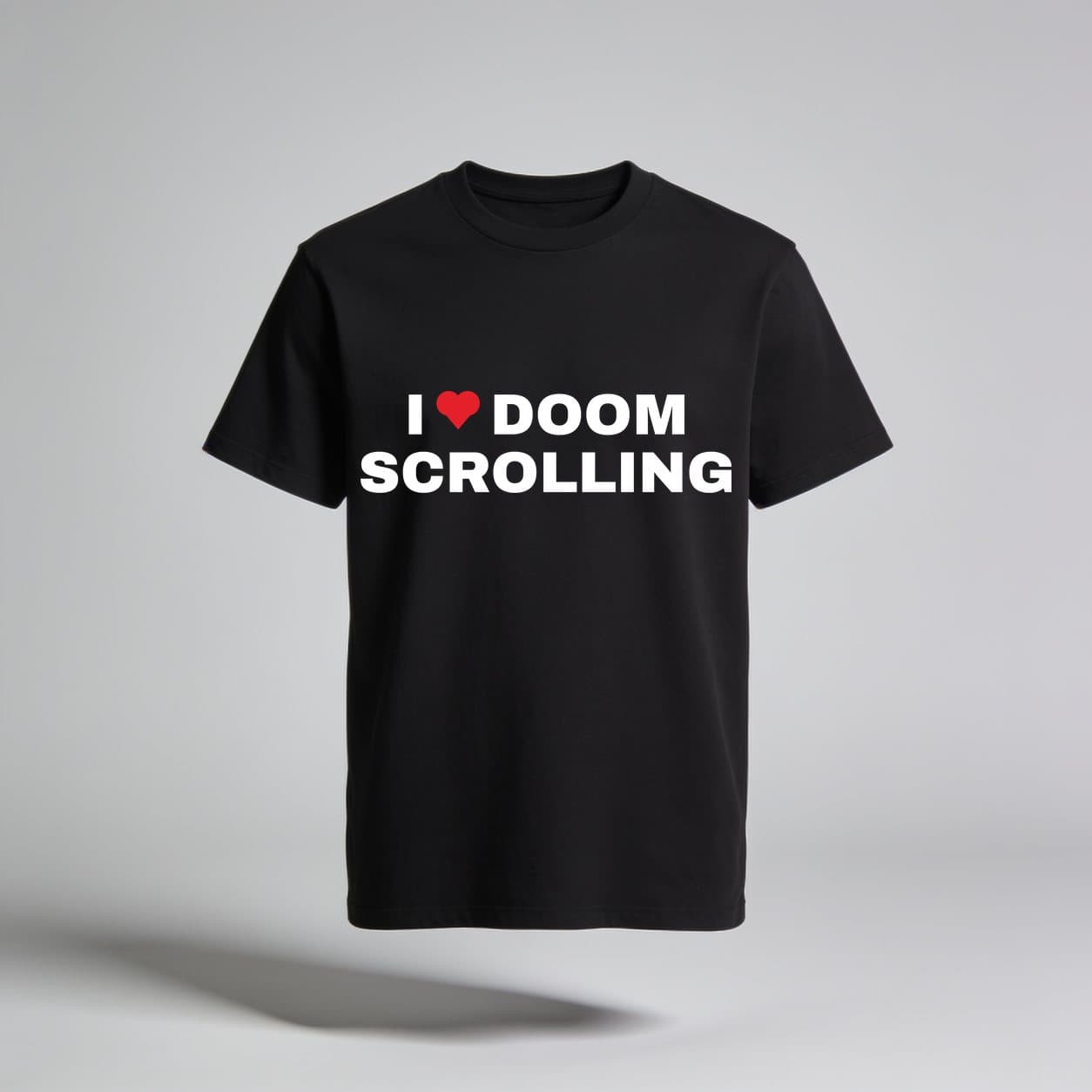 I Love Doomscrolling Black T-shirt, front print