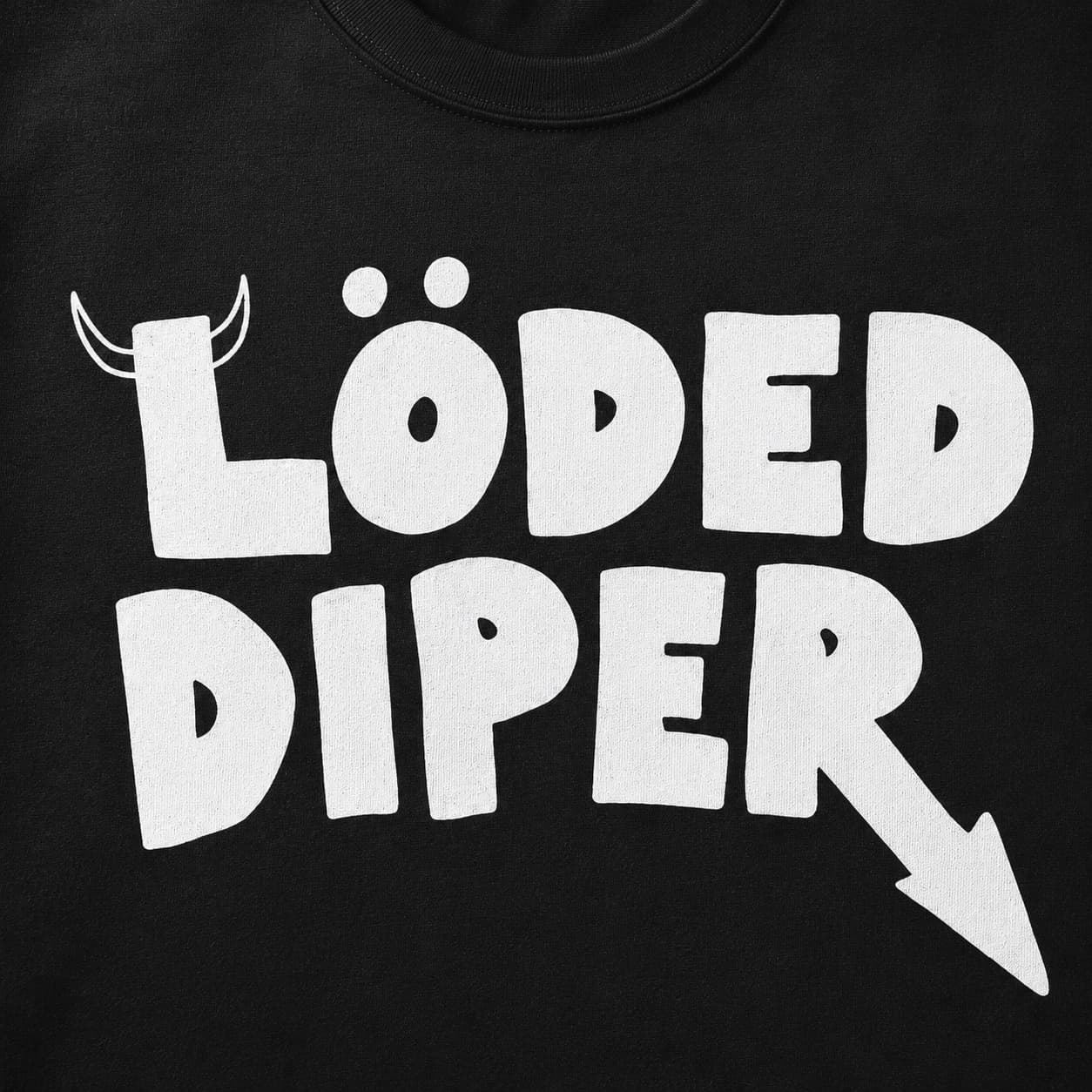 Close-up of the Löded Diper print