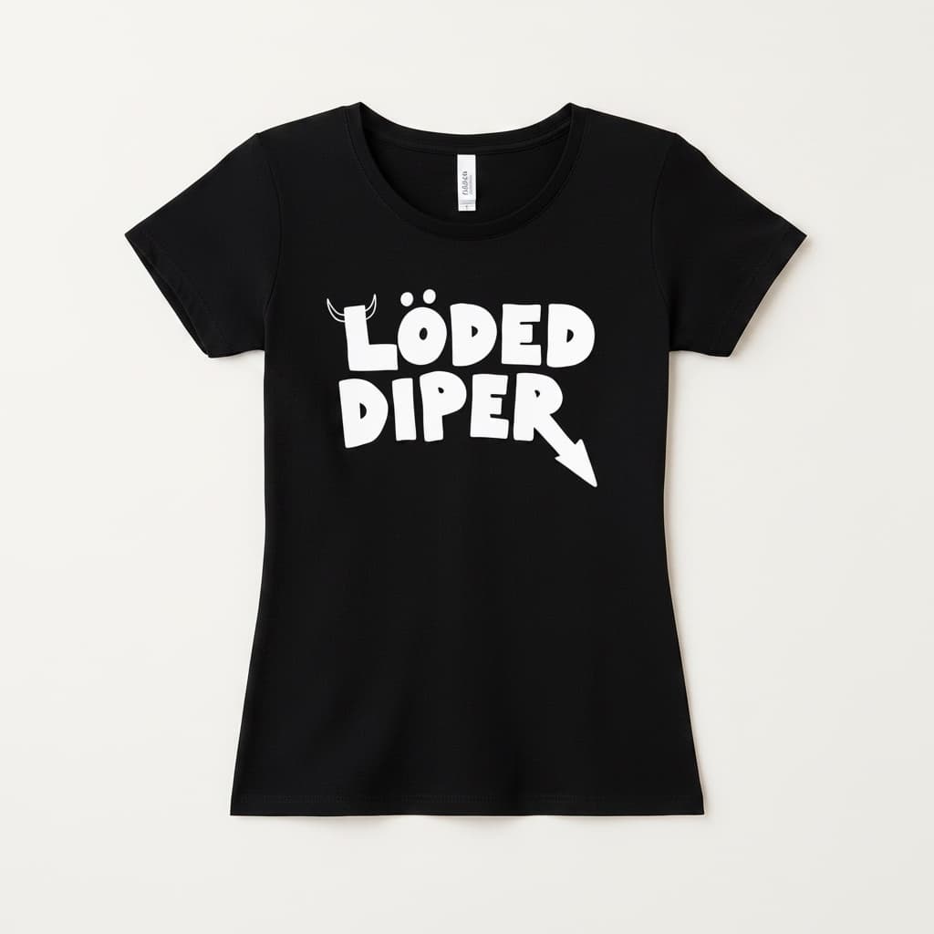 Löded Diper T-Shirt — women's fit, Black, front