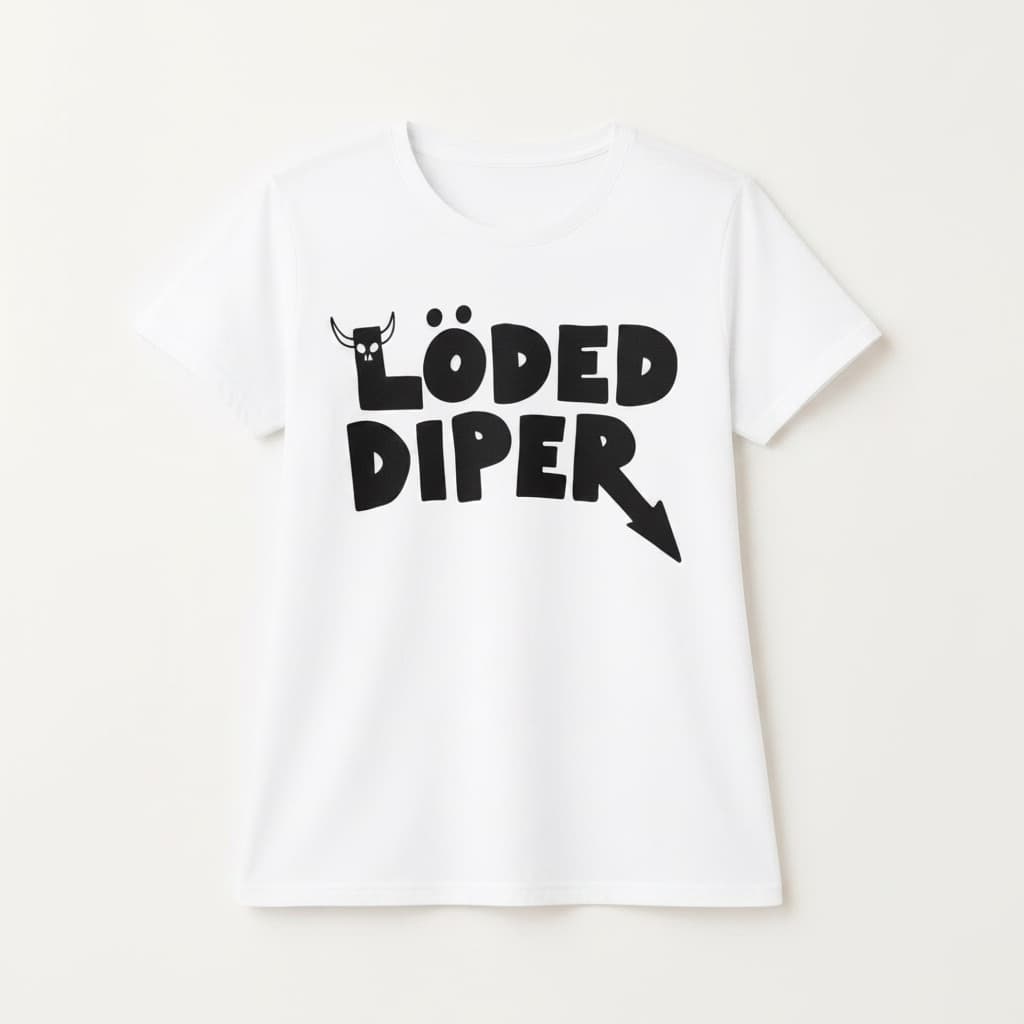 Löded Diper T-Shirt — women's fit, White, front