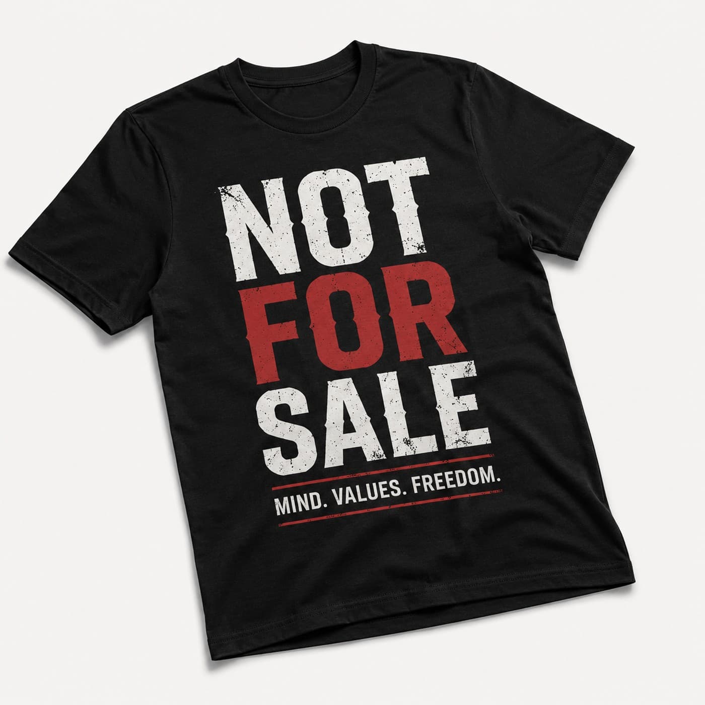 Not For Sale t-shirt on a hanger