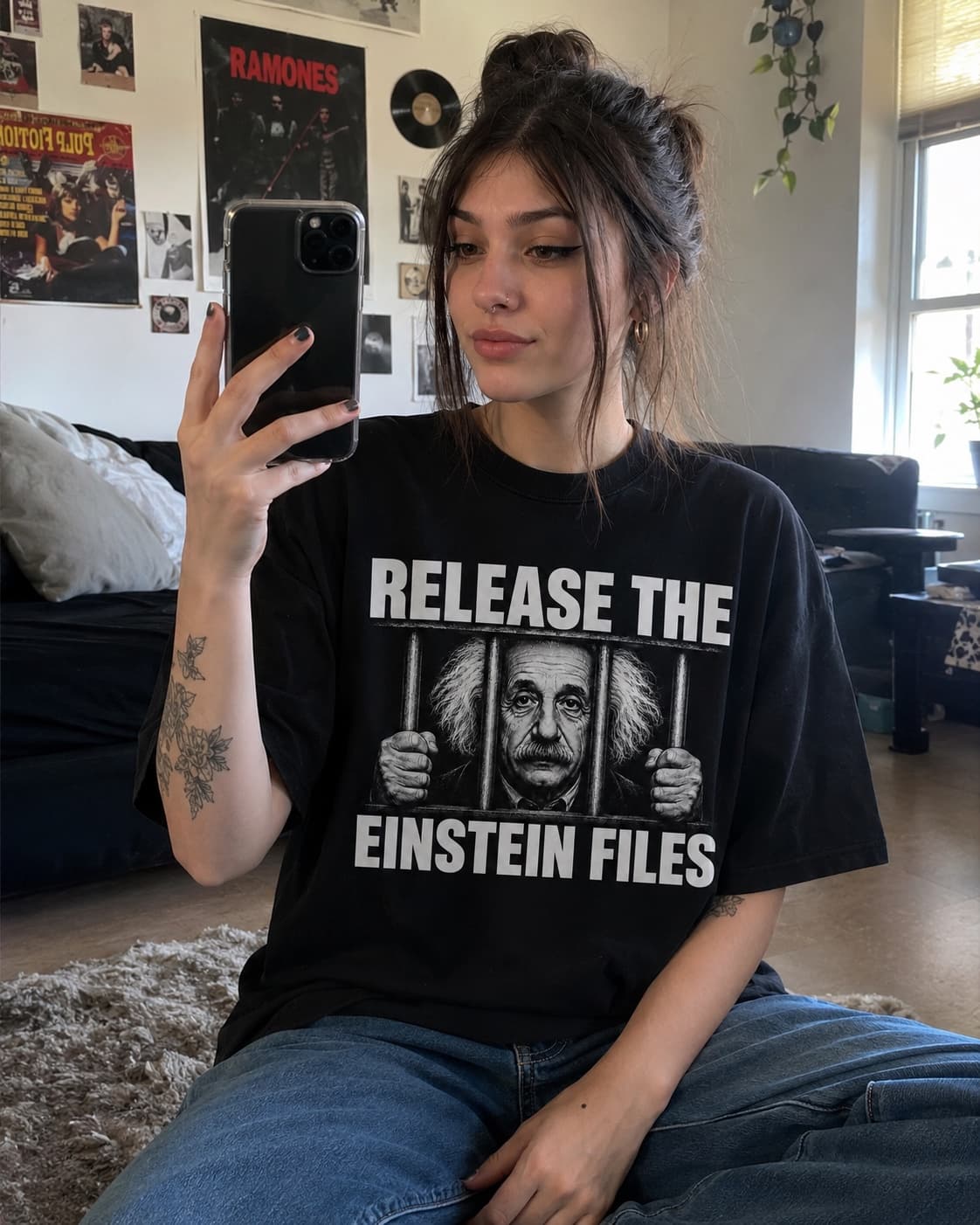 Release the Einstein Files T-shirt worn
