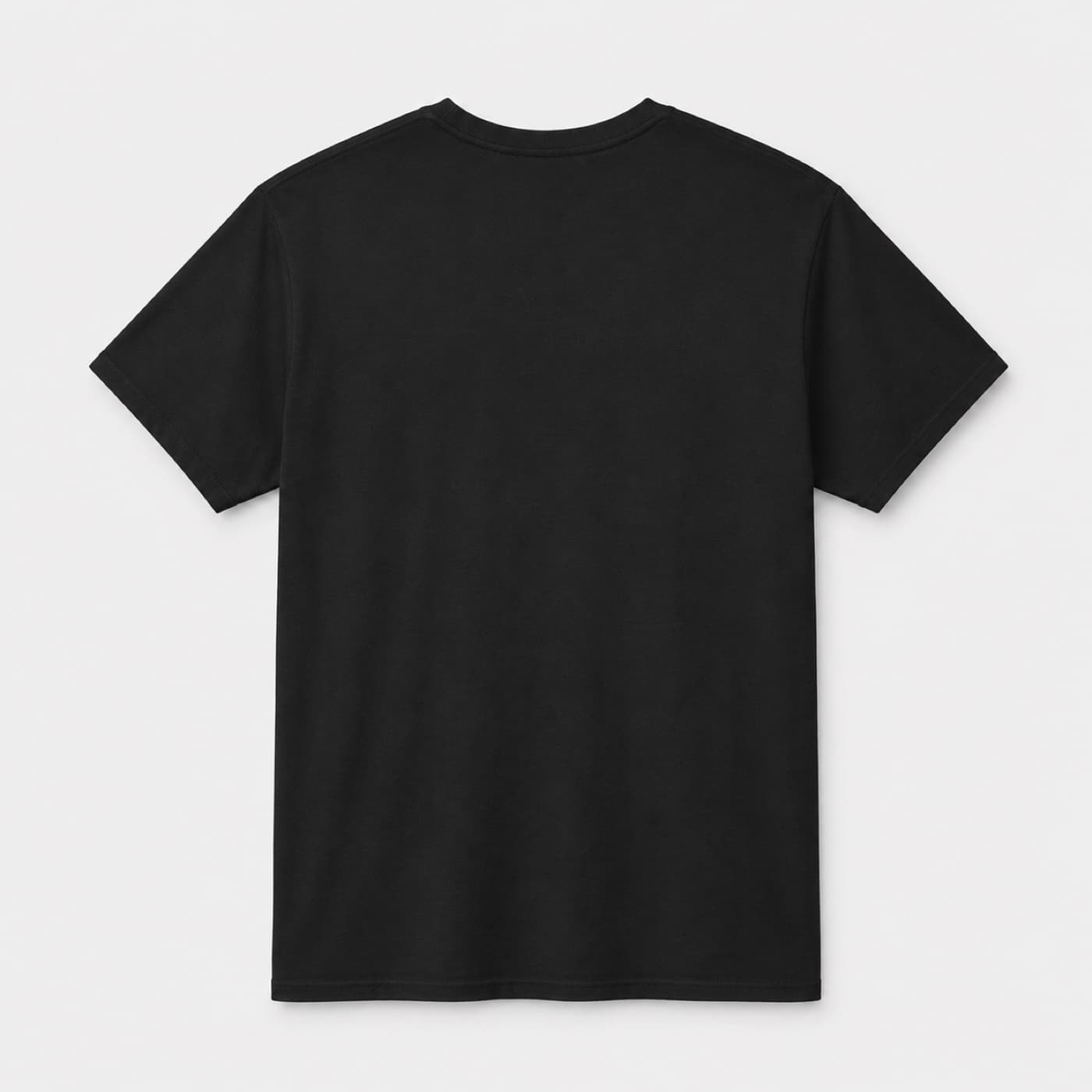 Plain black back of the Say No To Woke T-shirt