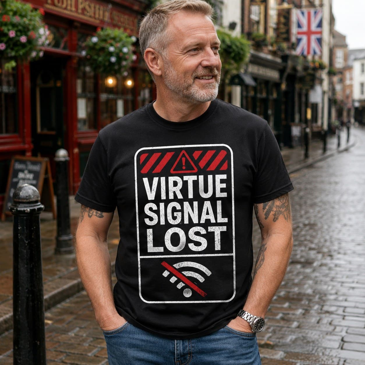 Virtue Signal Lost worn